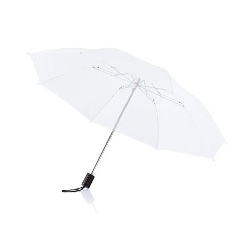 P850.263   Deluxe 20&quot; sammenleggbar paraply hvit
